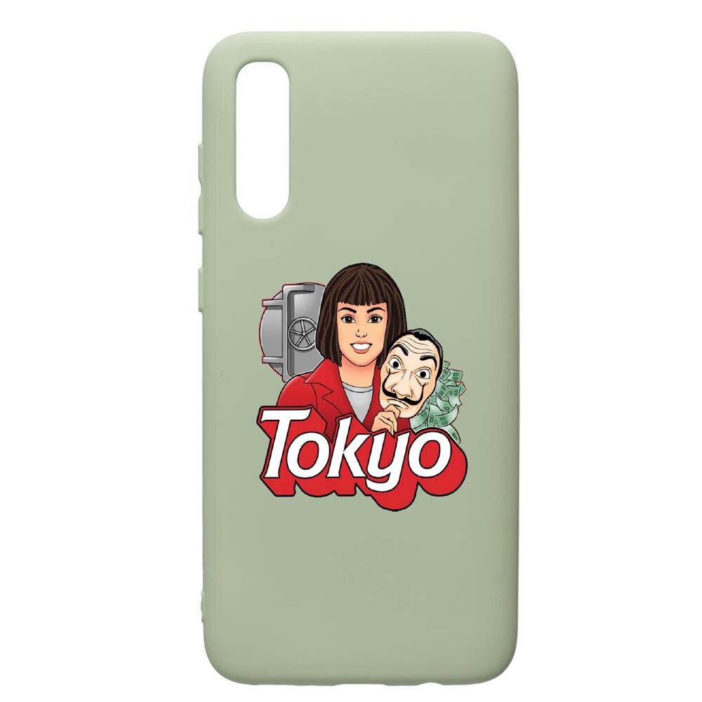 Husa de protectie Samsung Galaxy A70, La Casa De Papel - Tokyo, silicon, cu interiorul din material textil, protectie camera, Beryl, PGR717