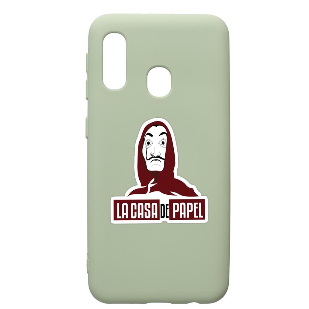 Husa de protectie Samsung Galaxy A40, La Casa De Papel, silicon, cu interiorul din material textil, protectie camera, Beryl, PGR719