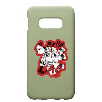 Husa de protectie Samsung Galaxy S10E, La Casa De Papel, silicon, cu interiorul din material textil, protectie camera, Beryl, PGR716 Husa de protectie Samsung Galaxy S10E, La Casa De Papel, silicon, cu interiorul din material textil, protectie camera, Beryl, PGR716