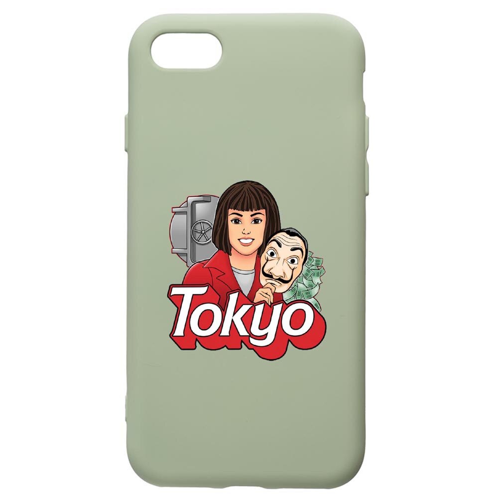 Husa de protectie Apple iPhone SE 2 / iPhone 8 / iPhone 7, La Casa De Papel - Tokyo, silicon, cu interiorul din material textil, protectie camera, Beryl, PGR717