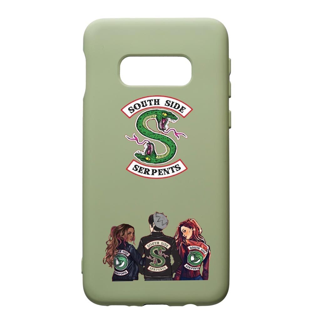 Husa de protectie Samsung Galaxy S10, Riverdale, silicon, cu interiorul din material textil, protectie camera, Beryl, PGR723