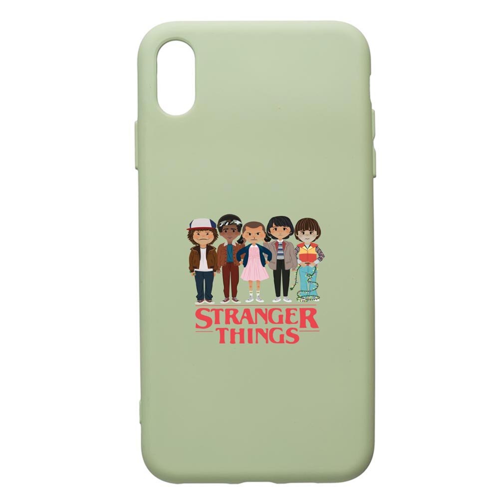 Husa de protectie Apple iPhone XS / X, Stranger Things, silicon, cu interiorul din material textil, protectie camera, Beryl, PGR722
