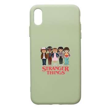 Husa de protectie Apple iPhone XR, Stranger Things, silicon, cu interiorul din material textil, protectie camera, Beryl, PGR722 Husa de protectie Apple iPhone XR, Stranger Things, silicon, cu interiorul din material textil, protectie camera, Beryl, PGR722