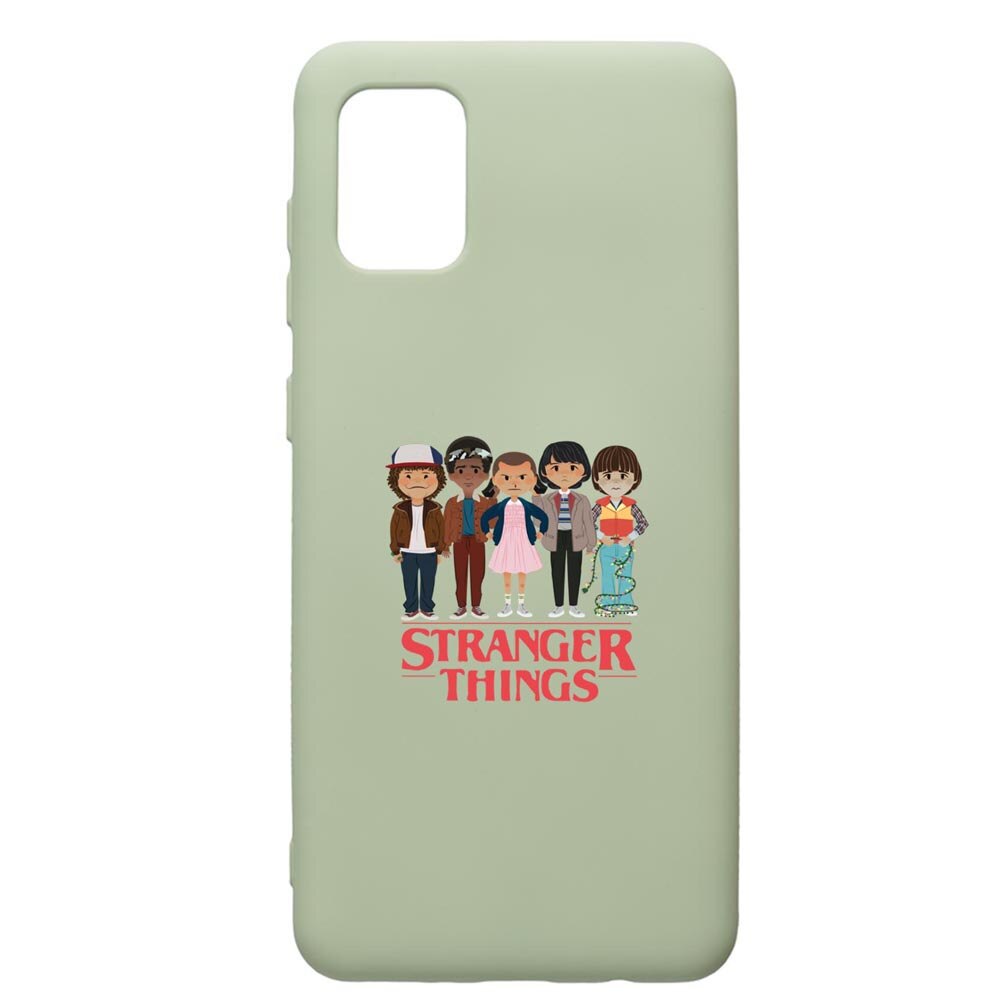Husa de protectie Samsung Galaxy A71, Stranger Things, silicon, cu interiorul din material textil, protectie camera, Beryl, PGR722