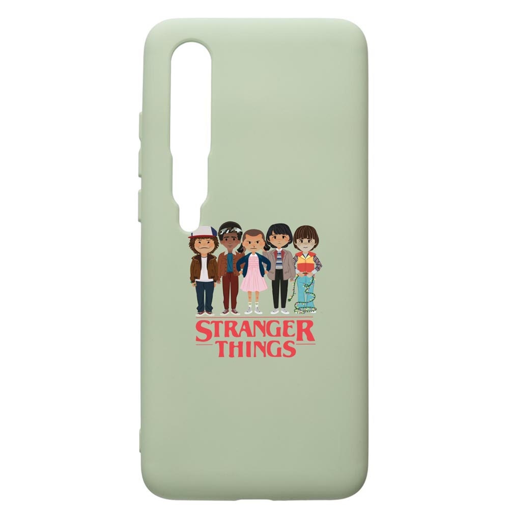 Husa de protectie Xiaomi Mi 10 / Mi 10 Pro, Stranger Things, silicon, cu interiorul din material textil, protectie camera, Beryl, PGR722