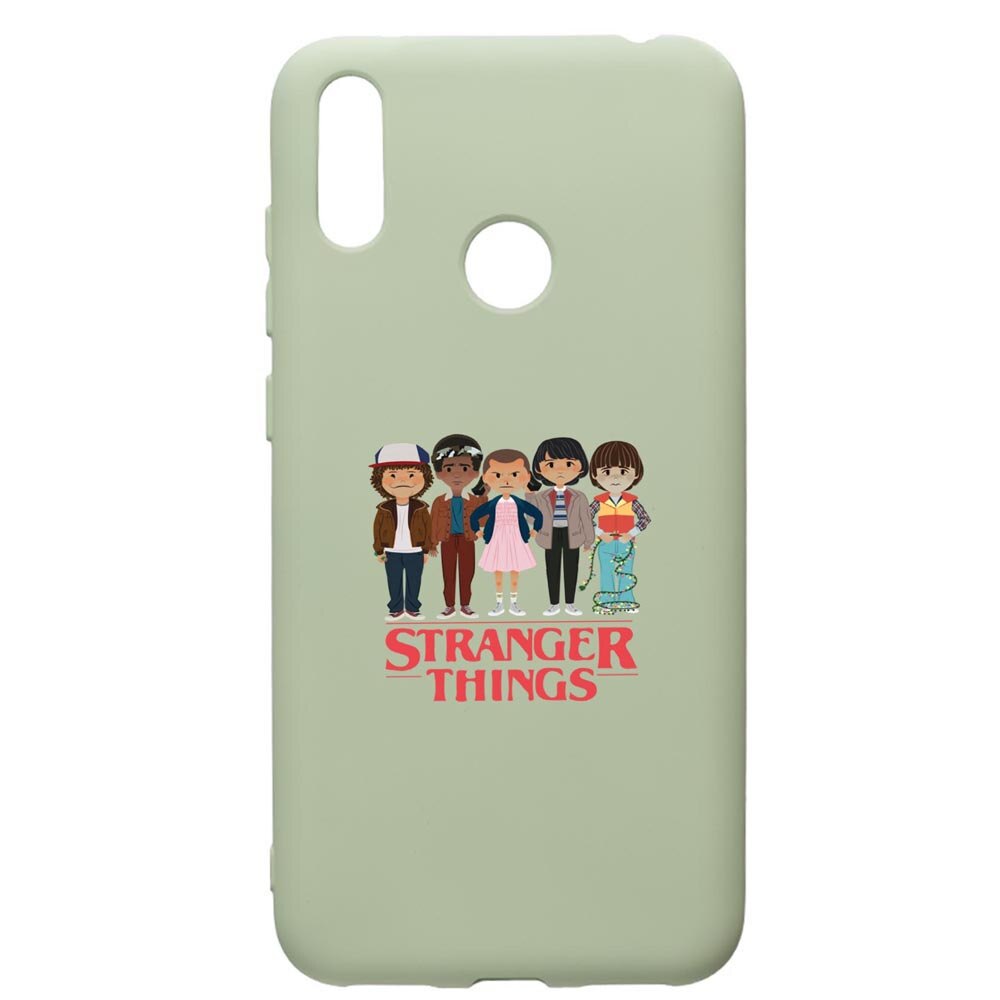 Husa de protectie Huawei Y7 2019, Stranger Things, silicon, cu interiorul din material textil, protectie camera, Beryl, PGR722