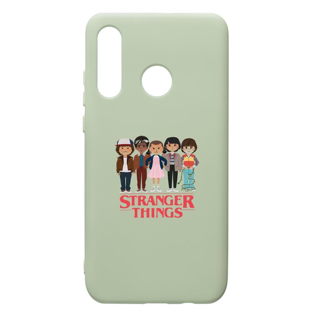 Husa de protectie Huawei P30 Lite, Stranger Things, silicon, cu interiorul din material textil, protectie camera, Beryl, PGR722