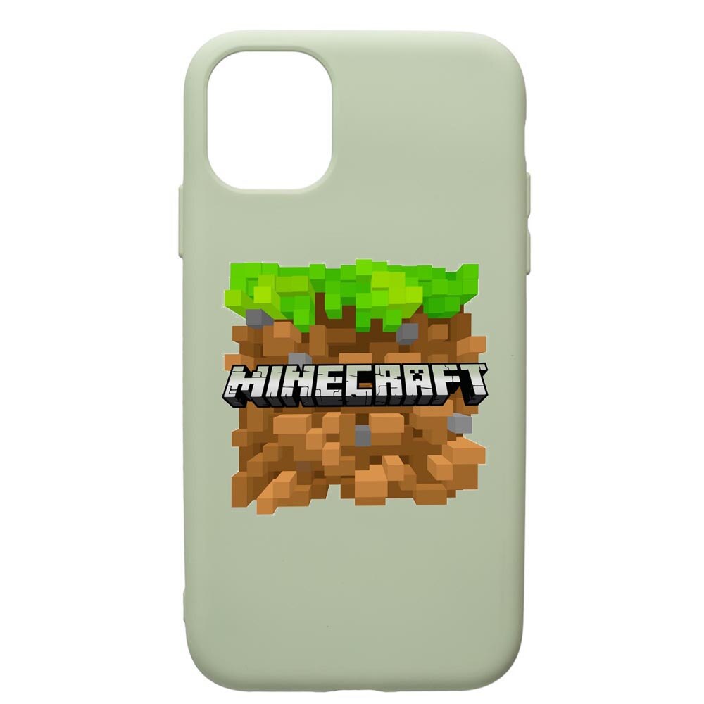 Husa de protectie Apple iPhone 12 Pro Max, Minecraft, silicon, cu interiorul din material textil, protectie camera, Beryl, PGR726