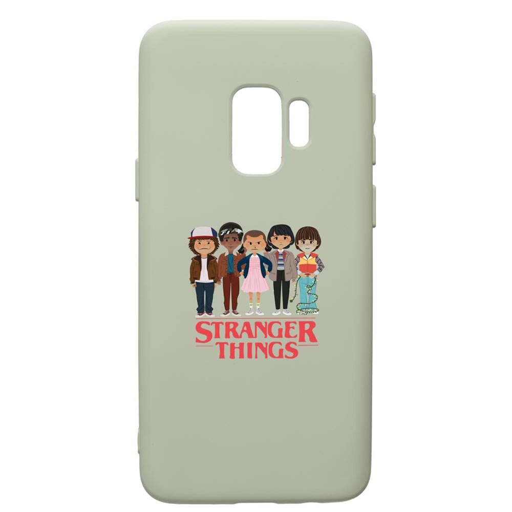 Husa de protectie Samsung Galaxy S9, Stranger Things, silicon, cu interiorul din material textil, protectie camera, Beryl, PGR722