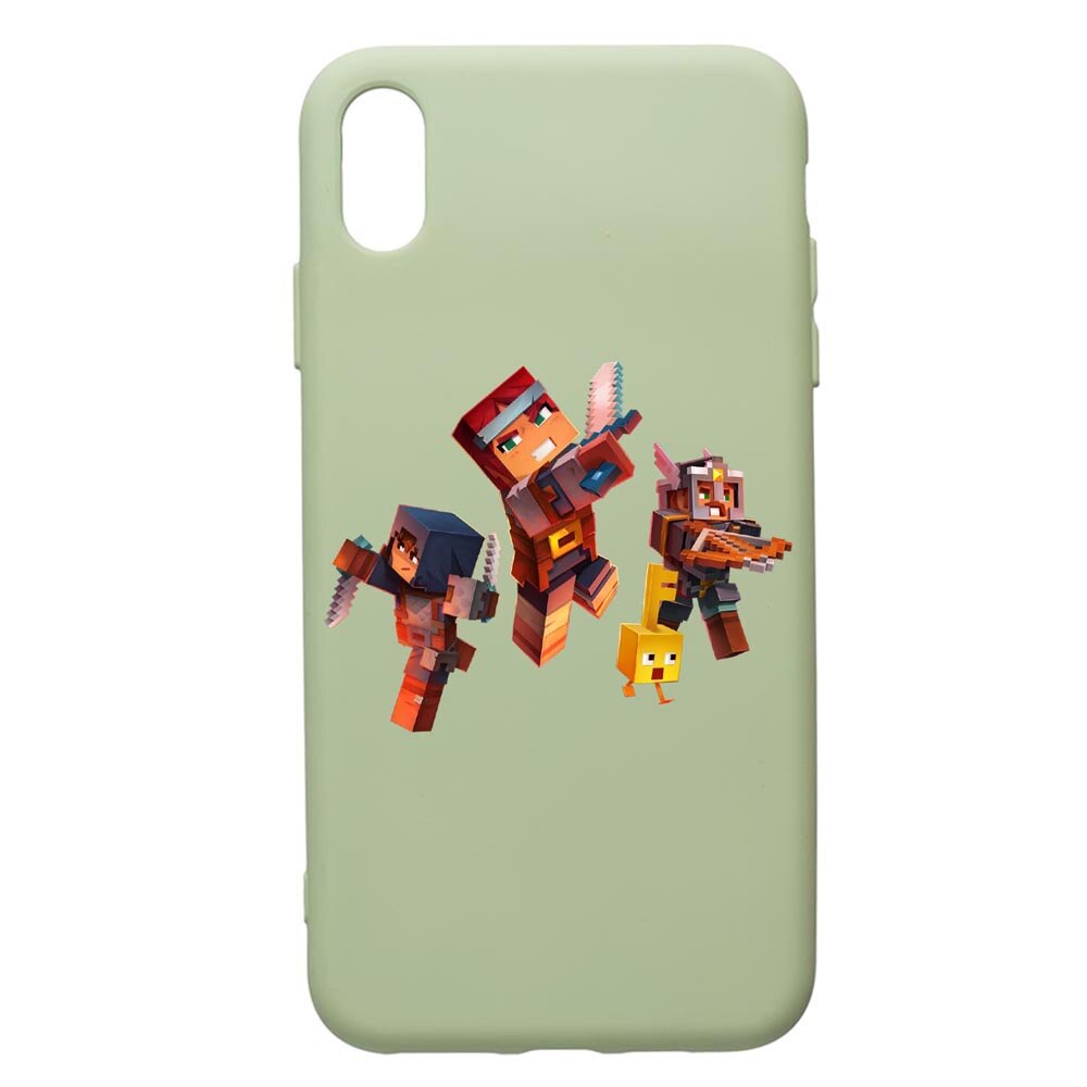Husa de protectie Apple iPhone XR, Minecraft, silicon, cu interiorul din material textil, protectie camera, Beryl, PGR724