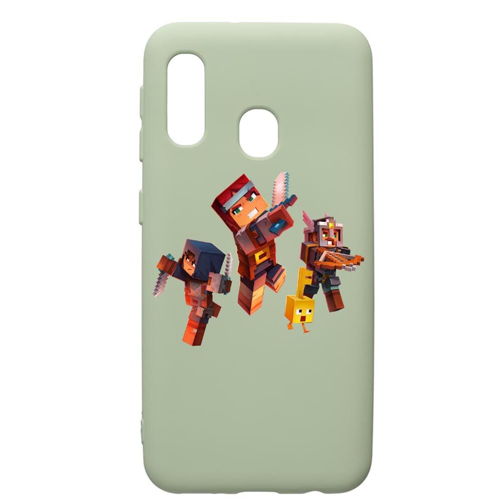 Husa de protectie Samsung Galaxy A20e, Minecraft, silicon, cu interiorul din material textil, protectie camera, Beryl, PGR724