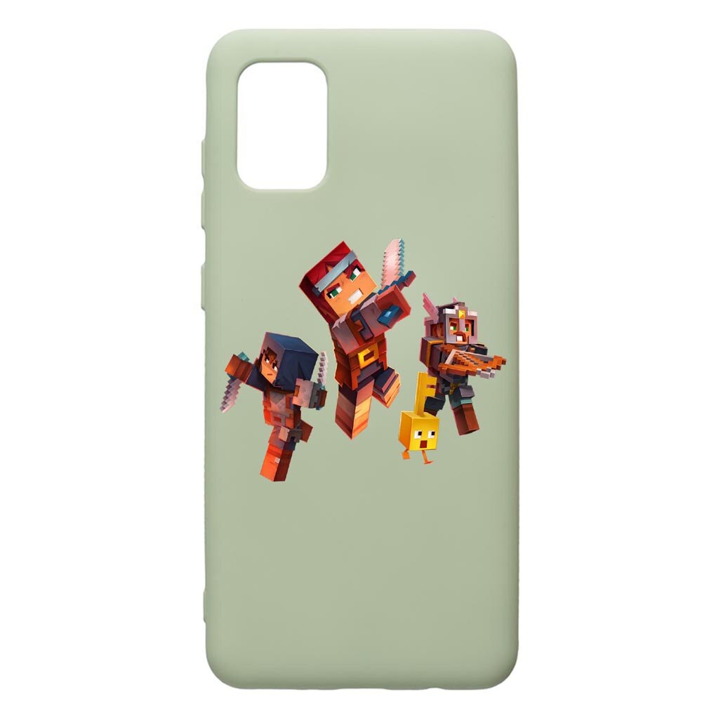 Husa de protectie Samsung Galaxy A71, Minecraft, silicon, cu interiorul din material textil, protectie camera, Beryl, PGR724