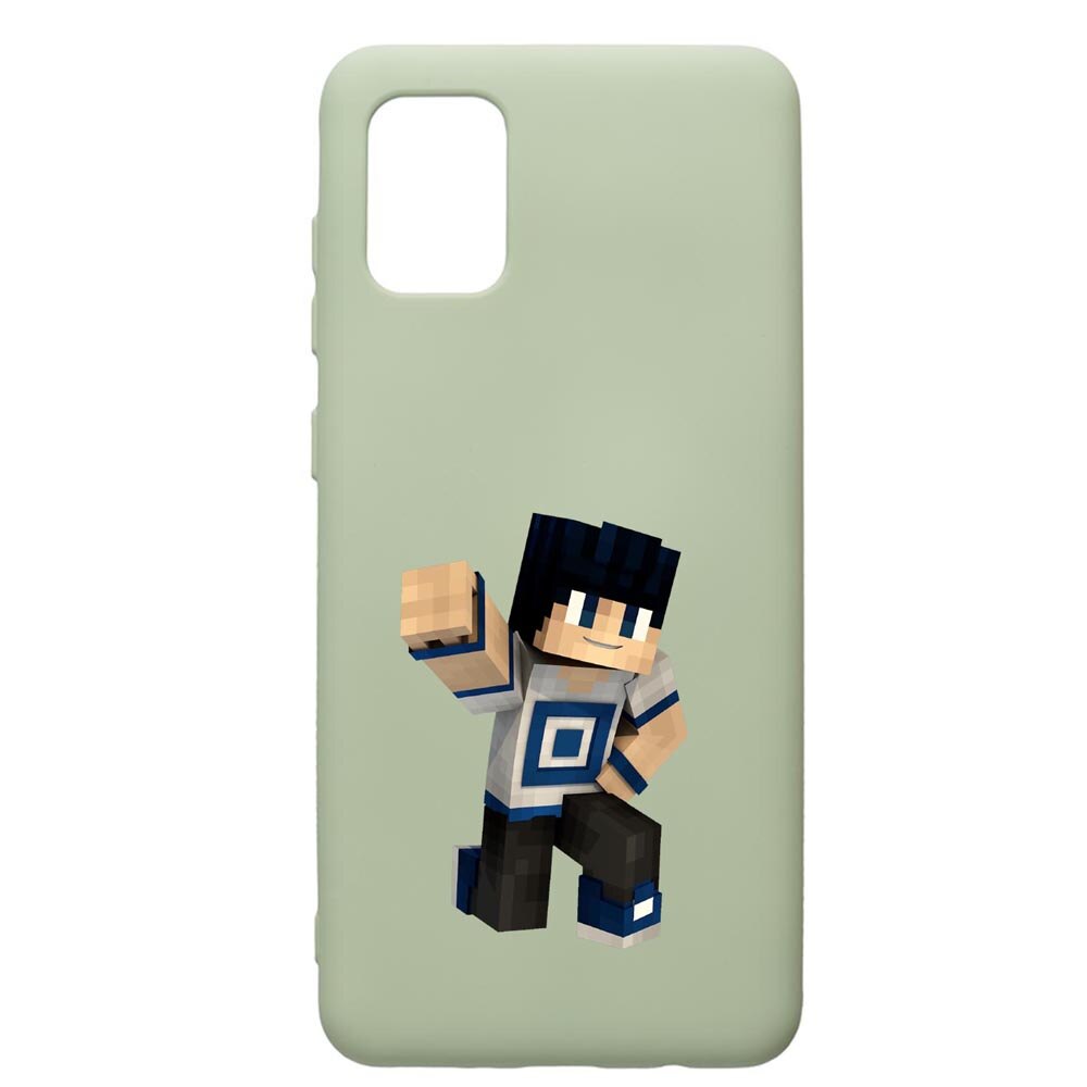 Husa de protectie Samsung Galaxy A41, Minecraft, silicon, cu interiorul din material textil, protectie camera, Beryl, PGR725