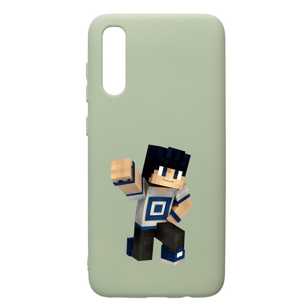 Husa de protectie Samsung Galaxy A70, Minecraft, silicon, cu interiorul din material textil, protectie camera, Beryl, PGR725