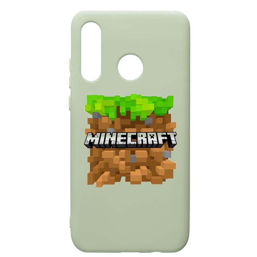 Husa de protectie Huawei P30 Lite, Minecraft, silicon, cu interiorul din material textil, protectie camera, Beryl, PGR726