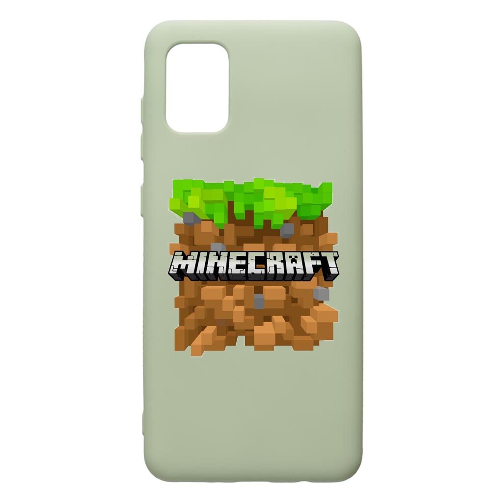 Husa de protectie Samsung Galaxy A31, Minecraft, silicon, cu interiorul din material textil, protectie camera, Beryl, PGR726