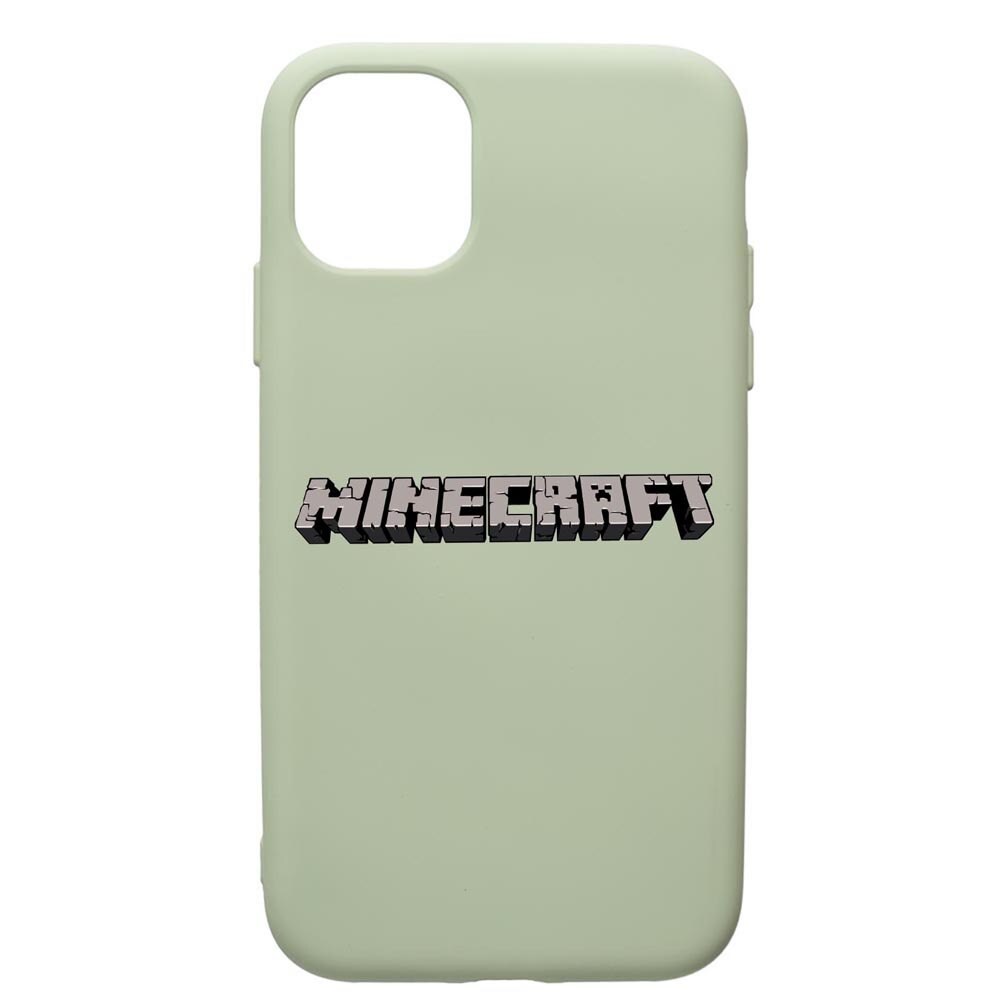 Husa de protectie Apple iPhone 12 Pro, Minecraft, silicon, cu interiorul din material textil, protectie camera, Beryl, PGR729