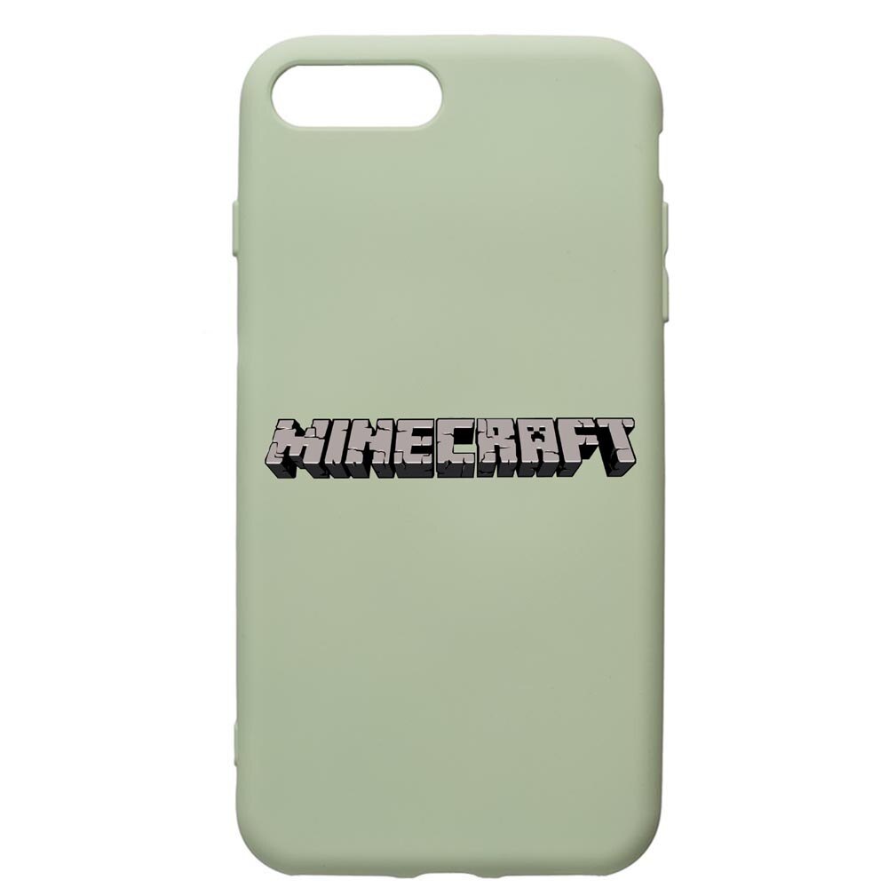 Husa de protectie Apple iPhone 8 Plus / iPhone 7 Plus, Minecraft, silicon, cu interiorul din material textil, protectie camera, Beryl, PGR729
