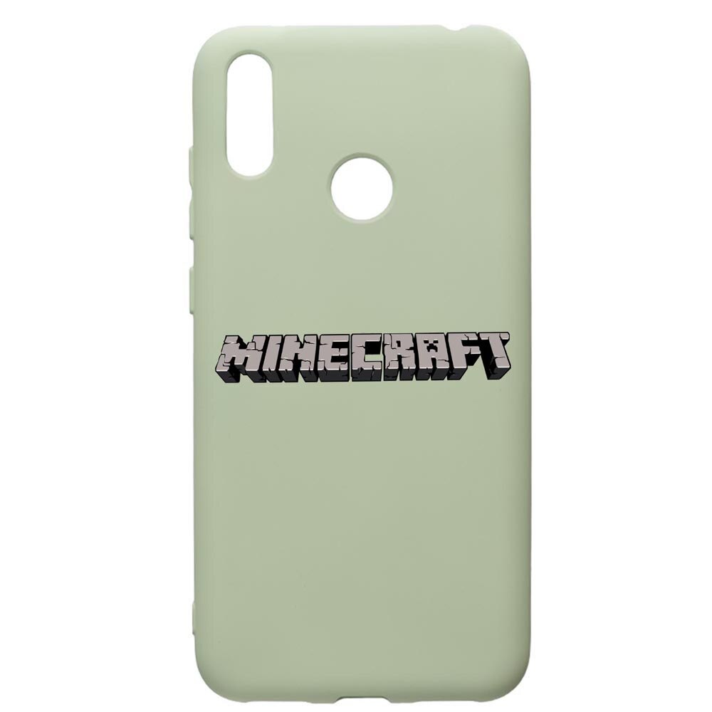 Husa de protectie Huawei Y7 2019, Minecraft, silicon, cu interiorul din material textil, protectie camera, Beryl, PGR729