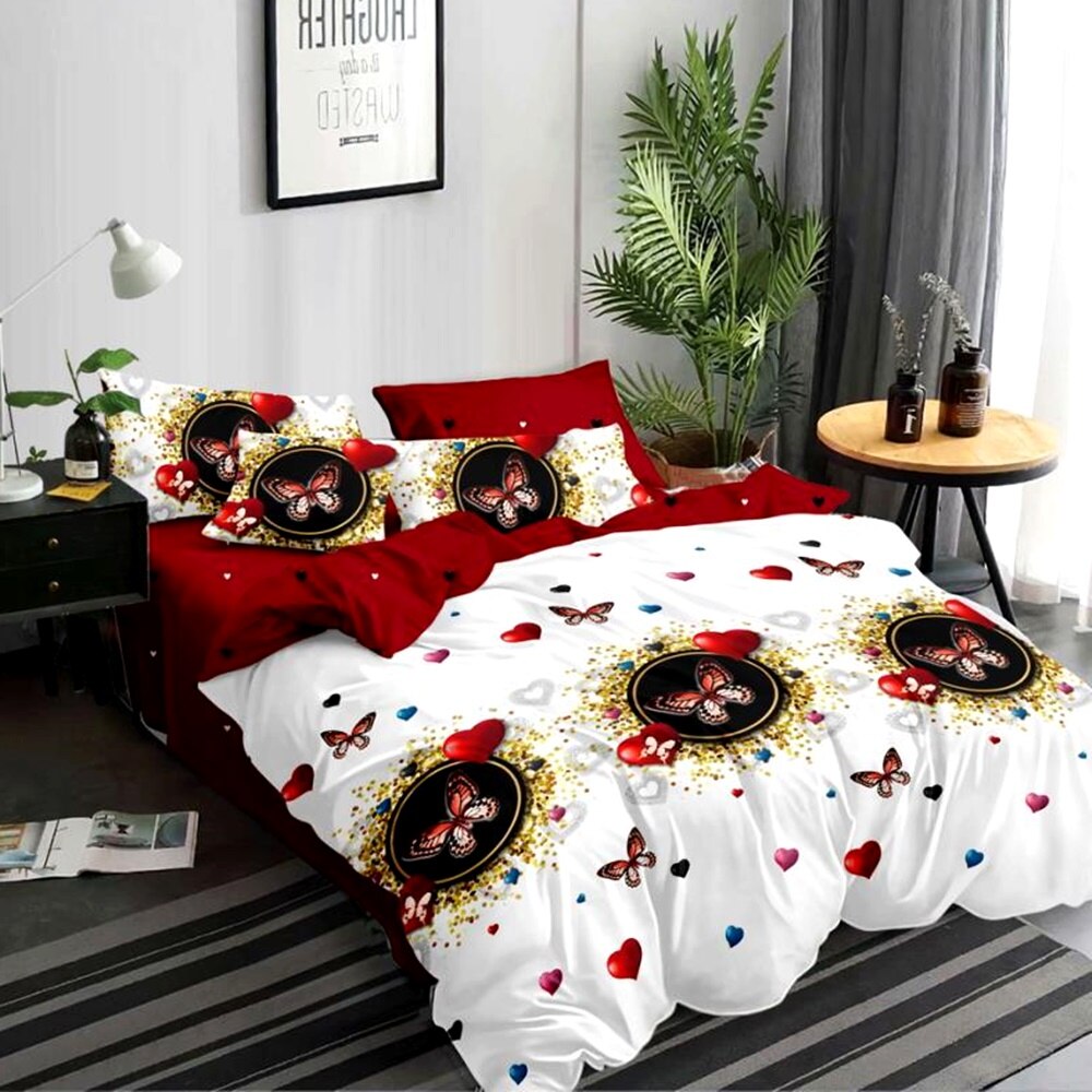 Lenjerie de pat dublu, finet PUCIOASA, 6 piese, 2 persoane, RA173