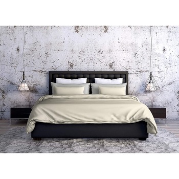 Set lenjerie de pat Elegant, 2 Persoane, Culoare Bej, 250x200 cm, 3 Piese Set lenjerie de pat Elegant, 2 Persoane, Culoare Bej, 250x200 cm, 3 Piese