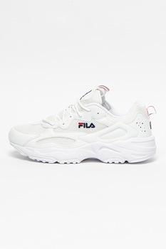 Fila, Pantofi sport din piele ecologica si material textil Ray Tracer, Alb, 10.5 Fila, Pantofi sport din piele ecologica si material textil Ray Tracer, Alb, 10.5