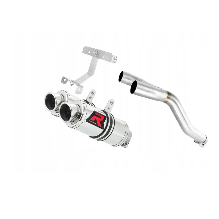 Toba de esapament, Dominator, Round, pentru motocicleta FAZER FZ6 S2, Otel