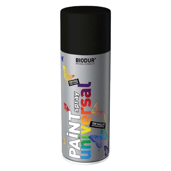 Spray vopsea Biodur Negru lucios RAL 9005 400 ml