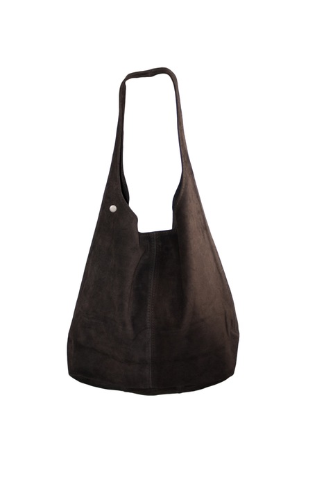 Női válltáska, Dazoriginal, valódi bőr, sötétbarna, 52 х 40 х 15 cm