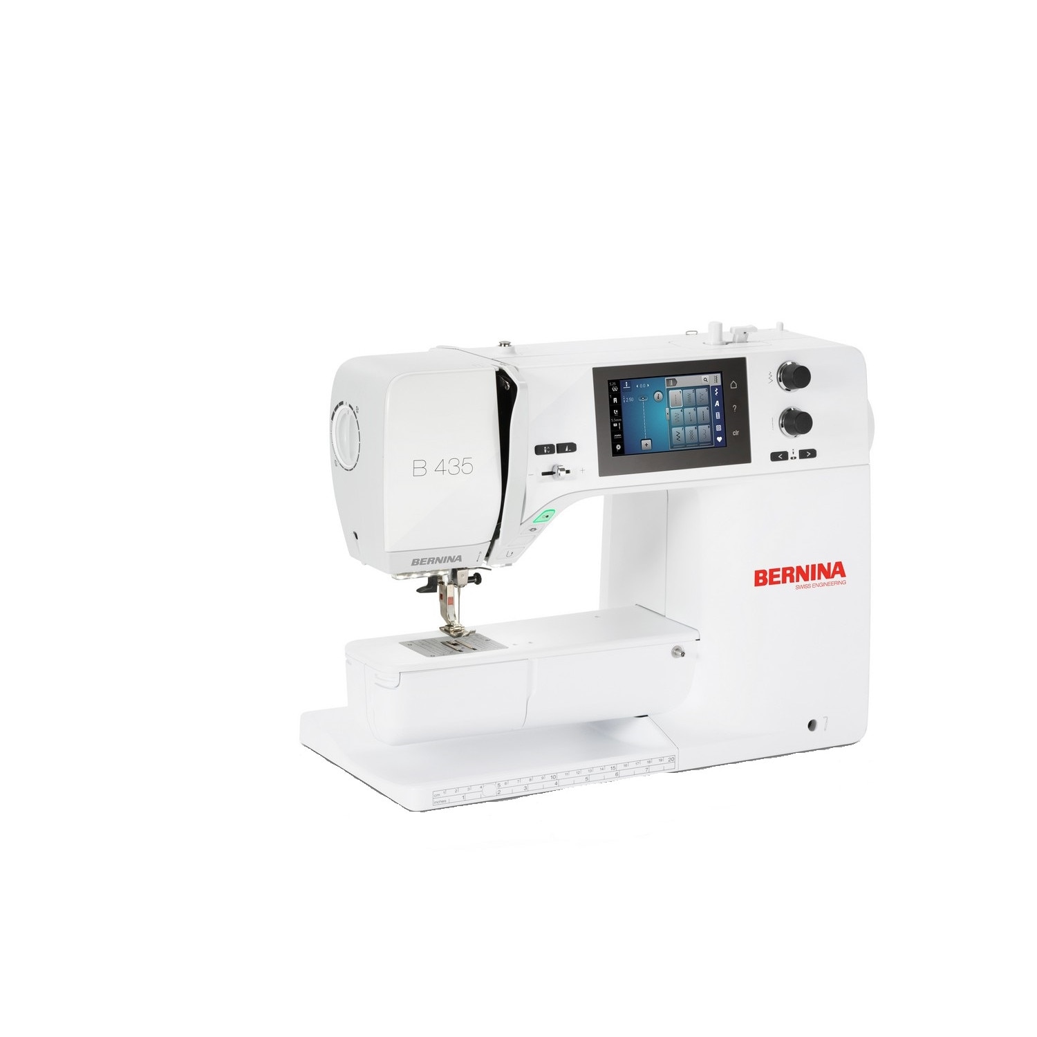 Masina Cusut si Quilting Computerizata Bernina 435, 650 cusaturi, 3 tipuri alfabet, 9 butoniere, USB, 900 imp/min