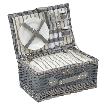 Cos de picnic Grey echipat pentru 2 persoane, 13 piese, 38 cm x 26 cm x 18 cm Cos de picnic Grey echipat pentru 2 persoane, 13 piese, 38 cm x 26 cm x 18 cm