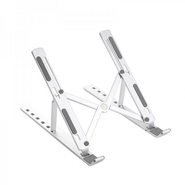 Suport tableta, laptop, smartphone, pliabil , aluminiu, argintiu, pana la 10.5 inch
