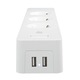 Разклонител Deltaco Smart Home SH-P03USB2, Три гнезда, 1.5 м, 2 USB порта, Wifi, Бял