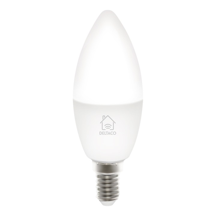 Крушка LED Deltaco Smart Home SH-LE14W, E14, 5W, Wifi, Бял