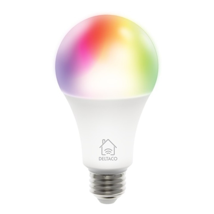 Deltaco Smart Home SH-LE27RGB LED цветна крушка, E27, 9W, Wifi, Бяла