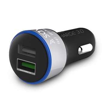 Incarcator Auto, Savio SA-06, Quick Charge 3.0, Negru Incarcator Auto, Savio SA-06, Quick Charge 3.0, Negru