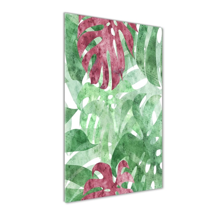 Tablou pe sticla, 50 cm x 100 cm, Imagine imprimata sticla, Decorarea peretilor Flori de camp