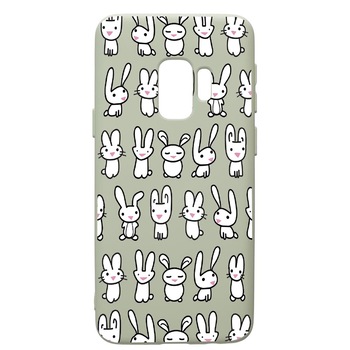 Husa de protectie Samsung Galaxy S9, Rabbits - Lambs, silicon, cu interiorul din material textil, protectie camera, Beryl, PGR691 Husa de protectie Samsung Galaxy S9, Rabbits - Lambs, silicon, cu interiorul din material textil, protectie camera, Beryl, PGR691