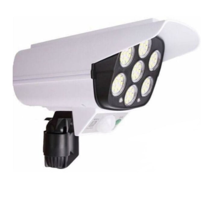 Camera falsa cu panou solar, 77 LED, senzor de miscare, JD 2178T