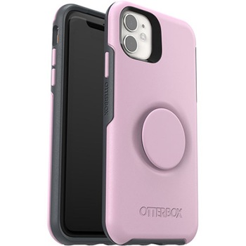 Carcasa Otterbox pentru iPhone 11, cu PopSockets integrat, din policarbonat si cauciuc, roz, rezistanta la socuri si zgaraieturi Carcasa Otterbox pentru iPhone 11, cu PopSockets integrat, din policarbonat si cauciuc, roz, rezistanta la socuri si zgaraieturi
