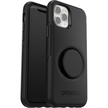Carcasa Otterbox pentru iPhone 11 Pro, cu PopSockets integrat, din policarbonat si cauciuc, negru, rezistanta la socuri si zgaraieturi Carcasa Otterbox pentru iPhone 11 Pro, cu PopSockets integrat, din policarbonat si cauciuc, negru, rezistanta la socuri si zgaraieturi
