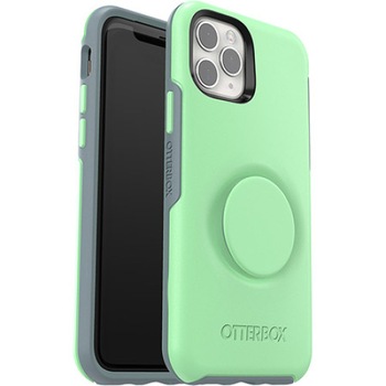 Carcasa Otterbox pentru iPhone 11 Pro, cu PopSockets integrat, din policarbonat si cauciuc, verde, rezistanta la socuri si zgaraieturi Carcasa Otterbox pentru iPhone 11 Pro, cu PopSockets integrat, din policarbonat si cauciuc, verde, rezistanta la socuri si zgaraieturi