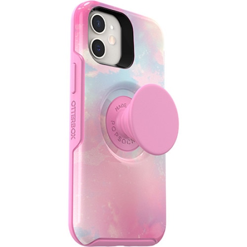 Carcasa Otter Box + Pop Symmetry, compatibil cu iPhone 12 mini ,rezistenta la socuri, roz