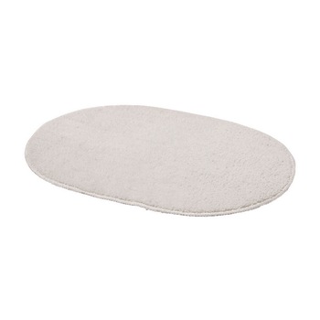 Covoras baie alb in forma ovala, Antiderapant, 60 x 40 cm, material intaritura gel cauciucat Covoras baie alb in forma ovala, Antiderapant, 60 x 40 cm, material intaritura gel cauciucat