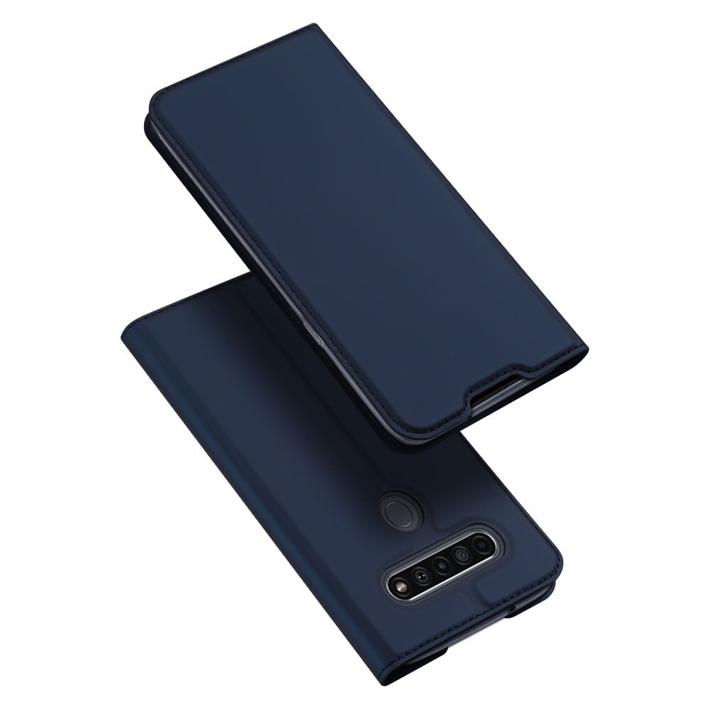 Husa de protectie pentru LG K61, DuxDucis, Piele ecologica/TPU, Albastru