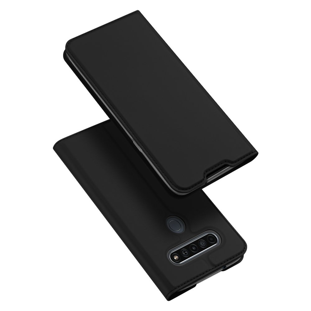 Husa de protectie pentru LG K61, DuxDucis, Piele ecologica/TPU, Negru