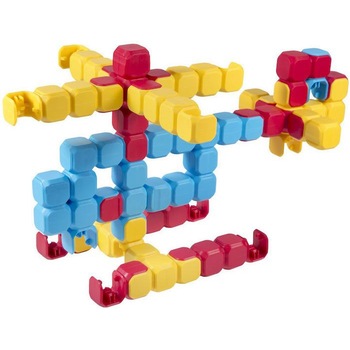 Set cuburi pentru construit Klix Cubes, 60 piese, 10 modele de construit, Multicolor, 4 ani + Set cuburi pentru construit Klix Cubes, 60 piese, 10 modele de construit, Multicolor, 4 ani +