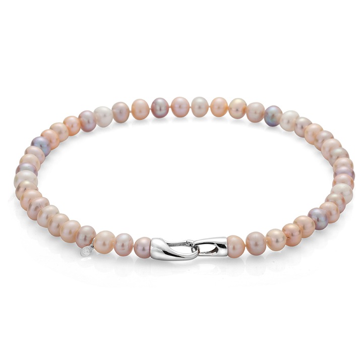 Колие Swan Pearls R1053NM, Многоцветни Перли, Сребро