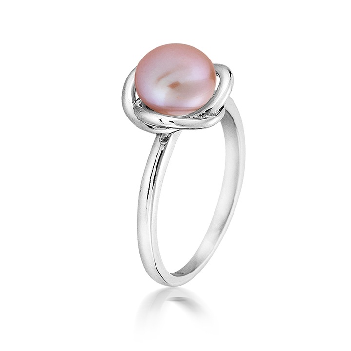 Пръстен Swan Pearls LA736RP, Розова Перла, Сребро