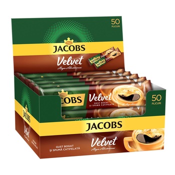 Cafea solubila Jacobs Velvet, 1.8g x 50 plicuri Cafea solubila Jacobs Velvet, 1.8g x 50 plicuri